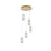 Elegant Lighting Aston 20" LED Pendant, Satin Gold