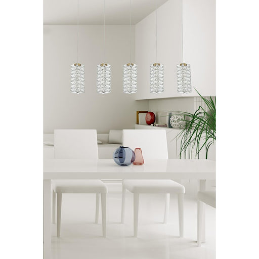 Elegant Lighting Aston 40" LED Pendant, Satin Gold
