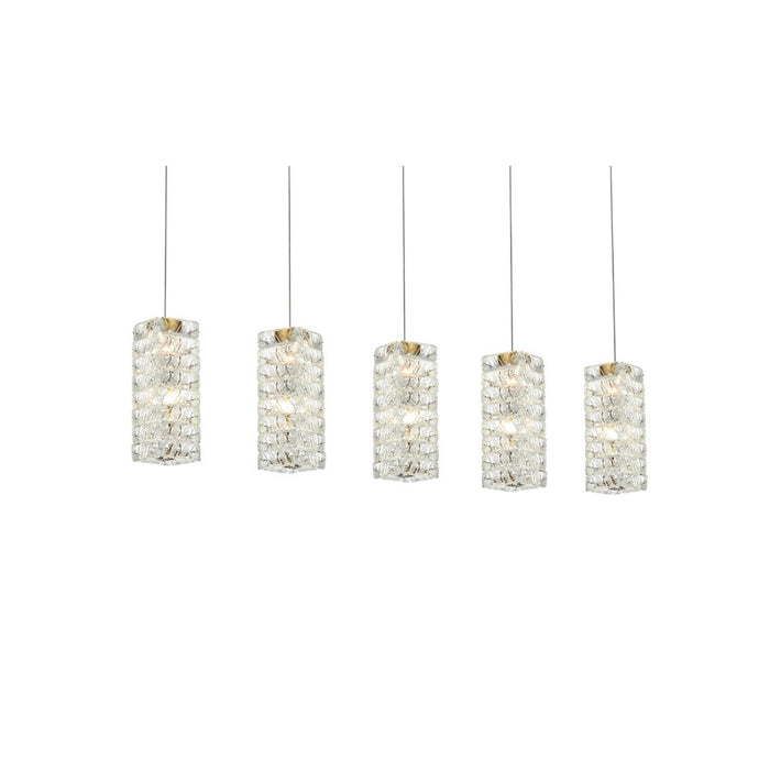 Elegant Lighting Aston 40" LED Pendant, Satin Gold