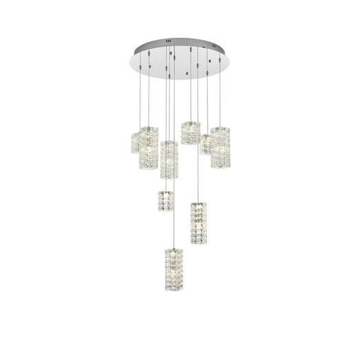Elegant Lighting Aston 24" LED Pendant, Chrome