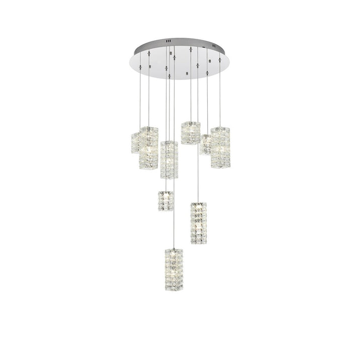 Elegant Lighting Aston 24" LED Pendant, Chrome