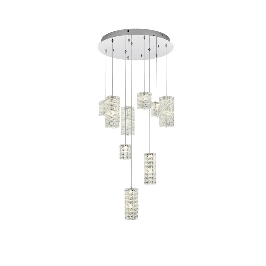 Elegant Lighting Aston 24" LED Pendant, Chrome