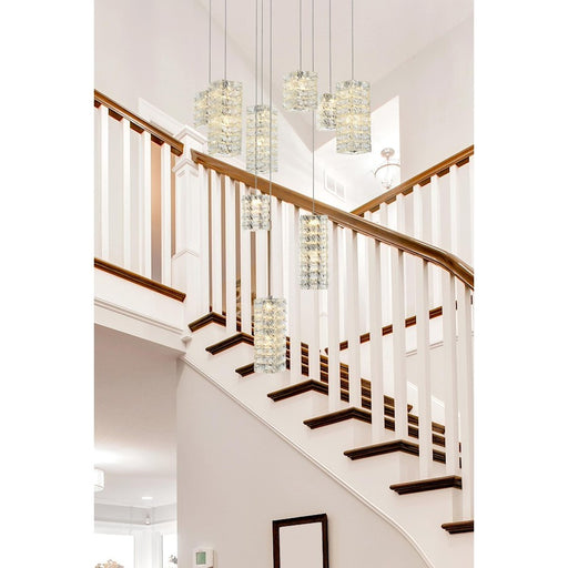 Elegant Lighting Aston 24" LED Pendant, Chrome