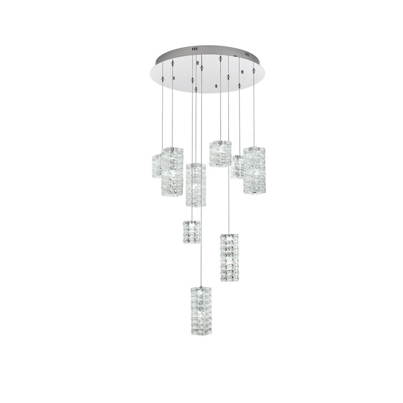 Elegant Lighting Aston 24" LED Pendant, Chrome