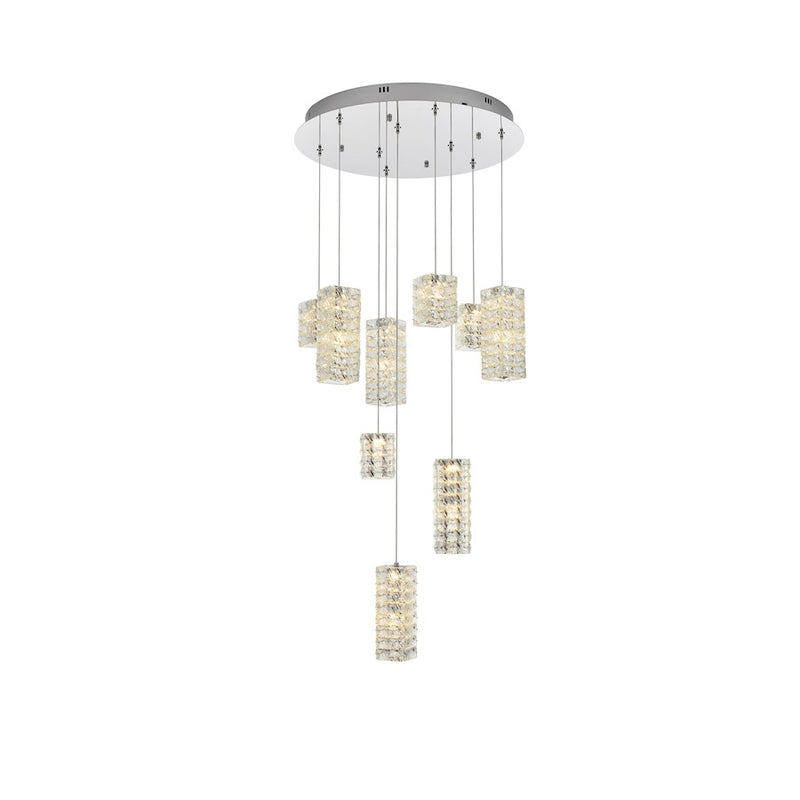 Elegant Lighting Aston 24" LED Pendant, Chrome