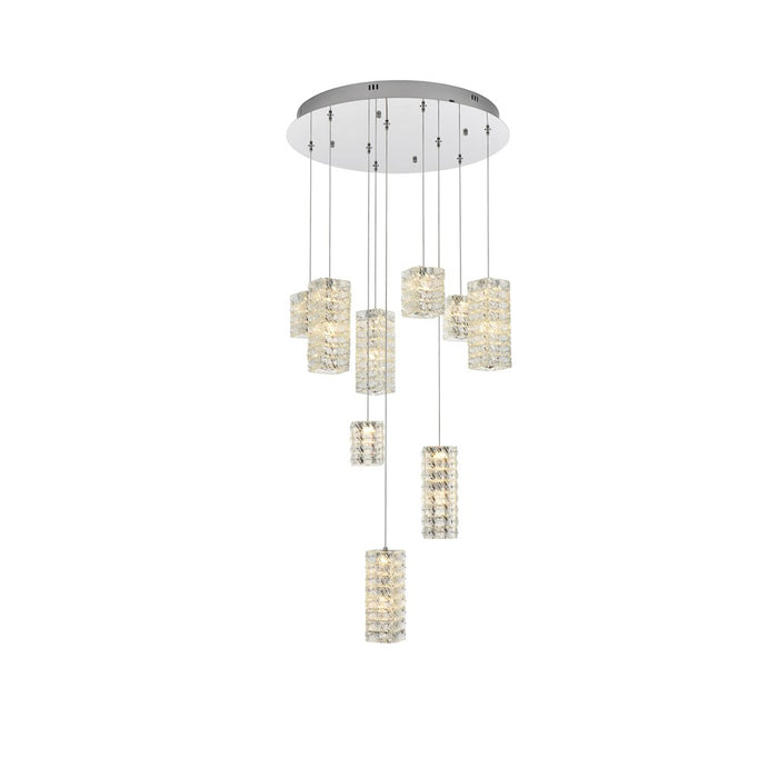 Elegant Lighting Aston 24" LED Pendant, Chrome