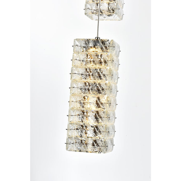 Elegant Lighting Aston 24" LED Pendant, Chrome