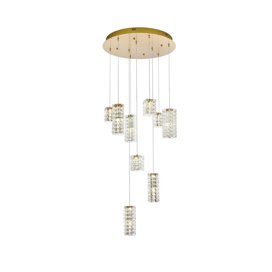 Elegant Lighting Aston 24" LED Pendant, Satin Gold