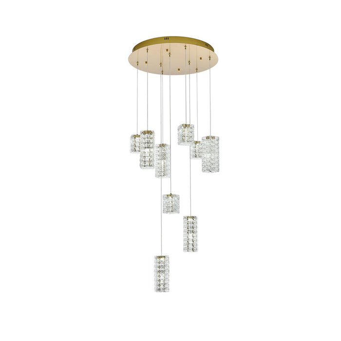 Elegant Lighting Aston 24" LED Pendant, Satin Gold