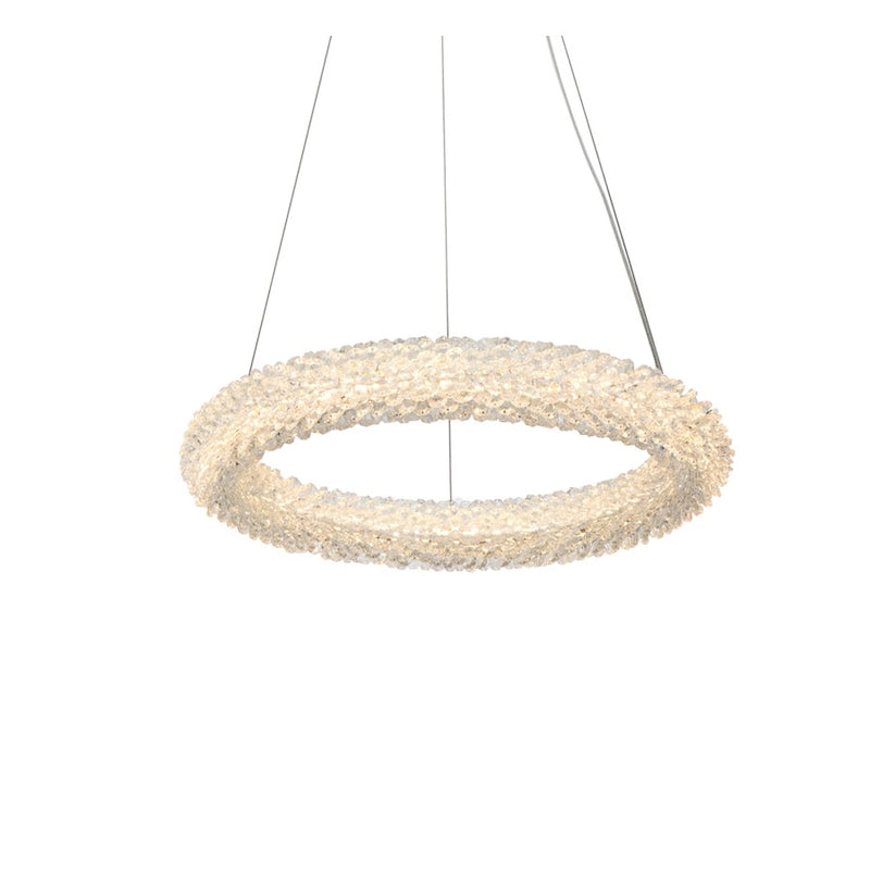 Elegant Lighting Bowen 1 Light 18"L Chandelier, Chrome/Clear