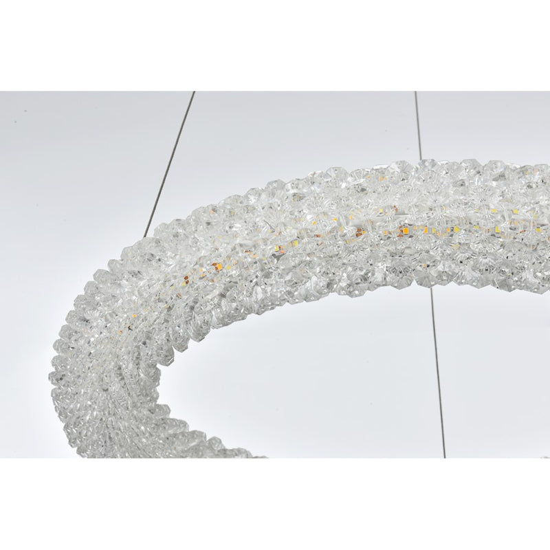 Elegant Lighting Bowen 1 Light 18"L Chandelier, Chrome/Clear