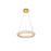 Elegant Lighting Bowen 1 Light 18"L Chandelier, Satin Gold/Clear