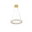 Elegant Lighting Bowen 1 Light 18"L Chandelier, Satin Gold/Clear