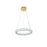 Elegant Lighting Bowen 1 Light 18"L Chandelier, Satin Gold/Clear