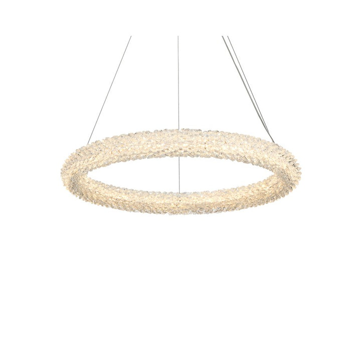 Elegant Lighting Bowen 1 Light 24"L Chandelier, Chrome/Clear
