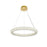 Elegant Lighting Bowen 1 Light 24"L Chandelier, Satin Gold/Clear