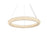 Elegant Lighting Bowen 1 Light 24"L Chandelier, Satin Gold/Clear