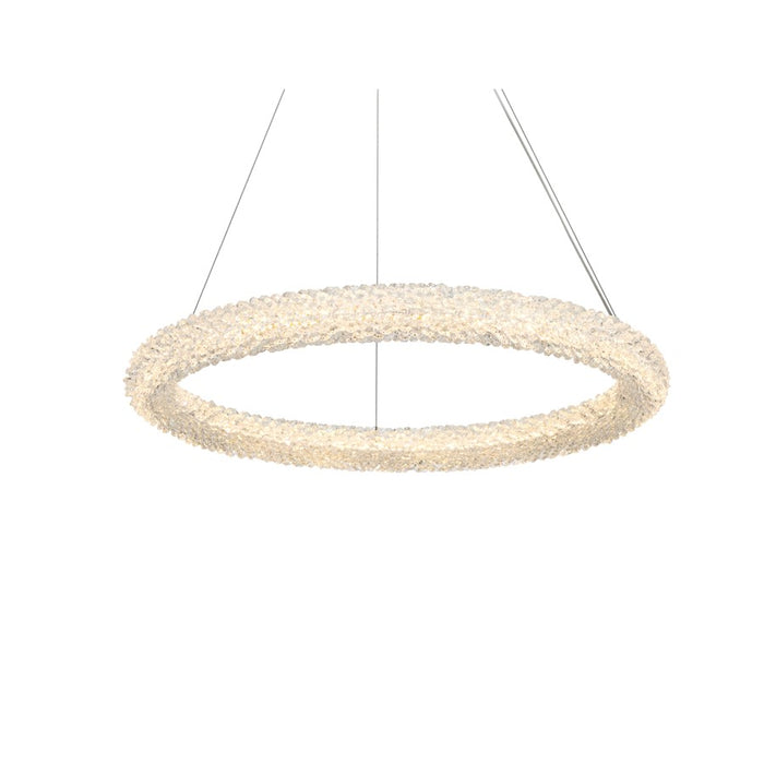 Elegant Lighting Bowen 1 Light 26"L Chandelier, Chrome/Clear