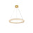 Elegant Lighting Bowen 1 Light 26"L Chandelier, Satin Gold/Clear