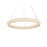 Elegant Lighting Bowen 1 Light 26"L Chandelier, Satin Gold/Clear