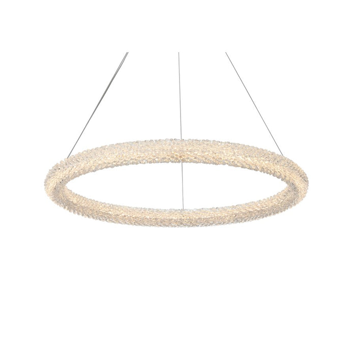 Elegant Lighting Bowen 1 Light 32"L Chandelier, Chrome/Clear