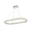 Elegant Lighting Bowen 1 Light 42"L Chandelier, Chrome/Clear