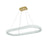 Elegant Lighting Bowen 1 Light 42"L Chandelier, Satin Gold/Clear