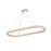 Elegant Lighting Bowen 1 Light 51"L Chandelier, Chrome/Clear
