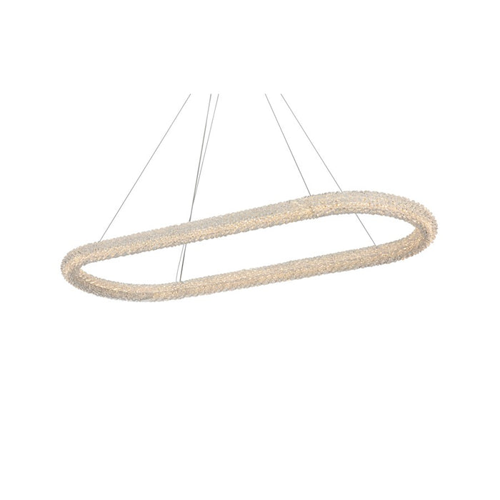 Elegant Lighting Bowen 1 Light 51"L Chandelier, Chrome/Clear