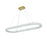 Elegant Lighting Bowen 1 Light 51"L Chandelier, Satin Gold/Clear