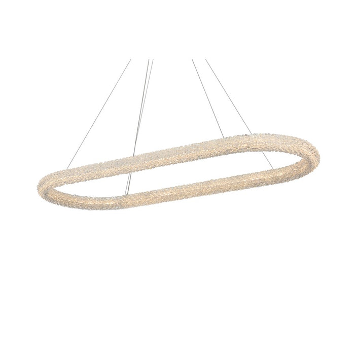 Elegant Lighting Bowen 1 Light 51"L Chandelier, Satin Gold/Clear