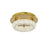 Elegant Lighting Bowen 1 Light 14"L Flush Mount, Satin Gold/Clear
