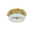 Elegant Lighting Bowen 1 Light 14"L Flush Mount, Satin Gold/Clear