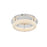 Elegant Lighting Bowen 1 Light 18"L Flush Mount, Chrome/Clear