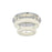 Elegant Lighting Bowen 2 Light 18"L Flush Mount, Chrome/Clear