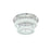 Elegant Lighting Bowen 2 Light 18"L Flush Mount, Chrome/Clear
