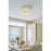 Elegant Lighting Bowen 2 Light 18"L Flush Mount, Chrome/Clear