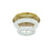 Elegant Lighting Bowen 2 Light 18"L Flush Mount, Satin Gold/Clear