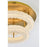 Elegant Lighting Bowen 2 Light 18"L Flush Mount, Satin Gold/Clear