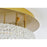 Elegant Lighting Bowen 2 Light 18"L Flush Mount, Satin Gold/Clear