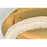 Elegant Lighting Bowen 1 Light 18"L Flush Mount, Satin Gold/Clear