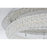 Elegant Lighting Bowen 1 Light 22"L Flush Mount, Chrome/Clear