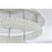 Elegant Lighting Bowen 2 Light 22"L Flush Mount, Chrome/Clear