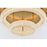 Elegant Lighting Bowen 2 Light 22"L Flush Mount, Satin Gold/Clear