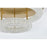 Elegant Lighting Bowen 2 Light 22"L Flush Mount, Satin Gold/Clear