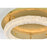 Elegant Lighting Bowen 1 Light 22"L Flush Mount, Satin Gold/Clear