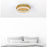 Elegant Lighting Bowen 1 Light 22"L Flush Mount, Satin Gold/Clear