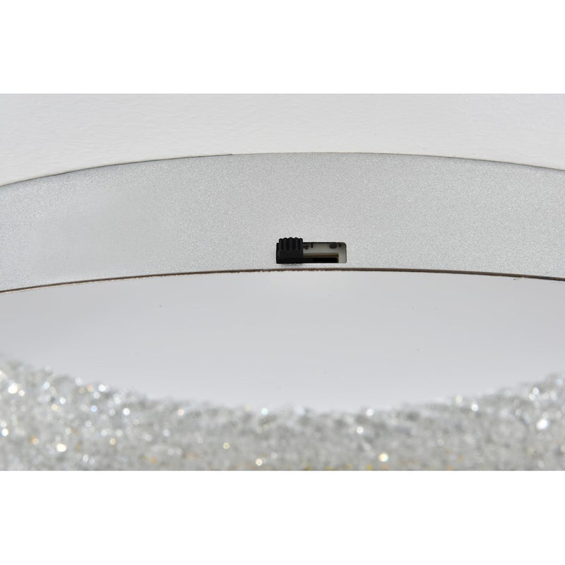 Elegant Lighting Bowen 1 Light 26"L Flush Mount, Chrome/Clear