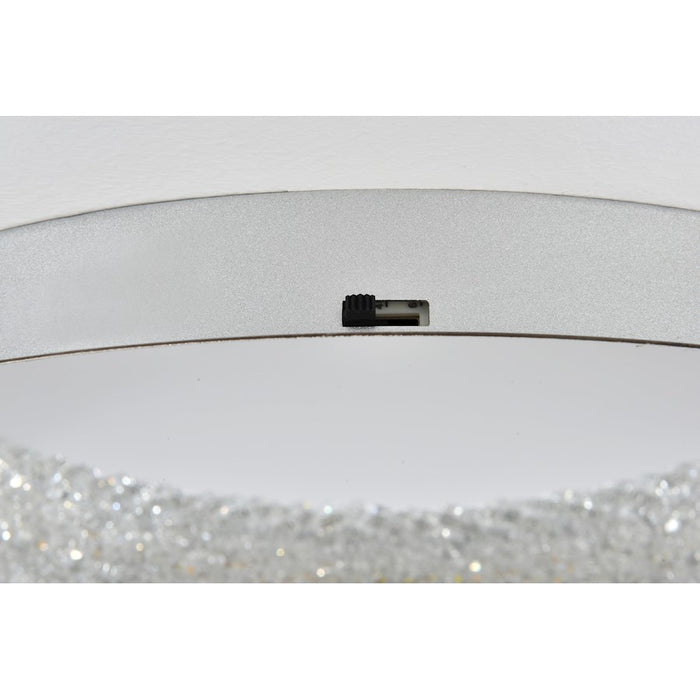 Elegant Lighting Bowen 1 Light 26"L Flush Mount, Chrome/Clear
