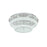 Elegant Lighting Bowen 2 Light 26"L Flush Mount, Chrome/Clear